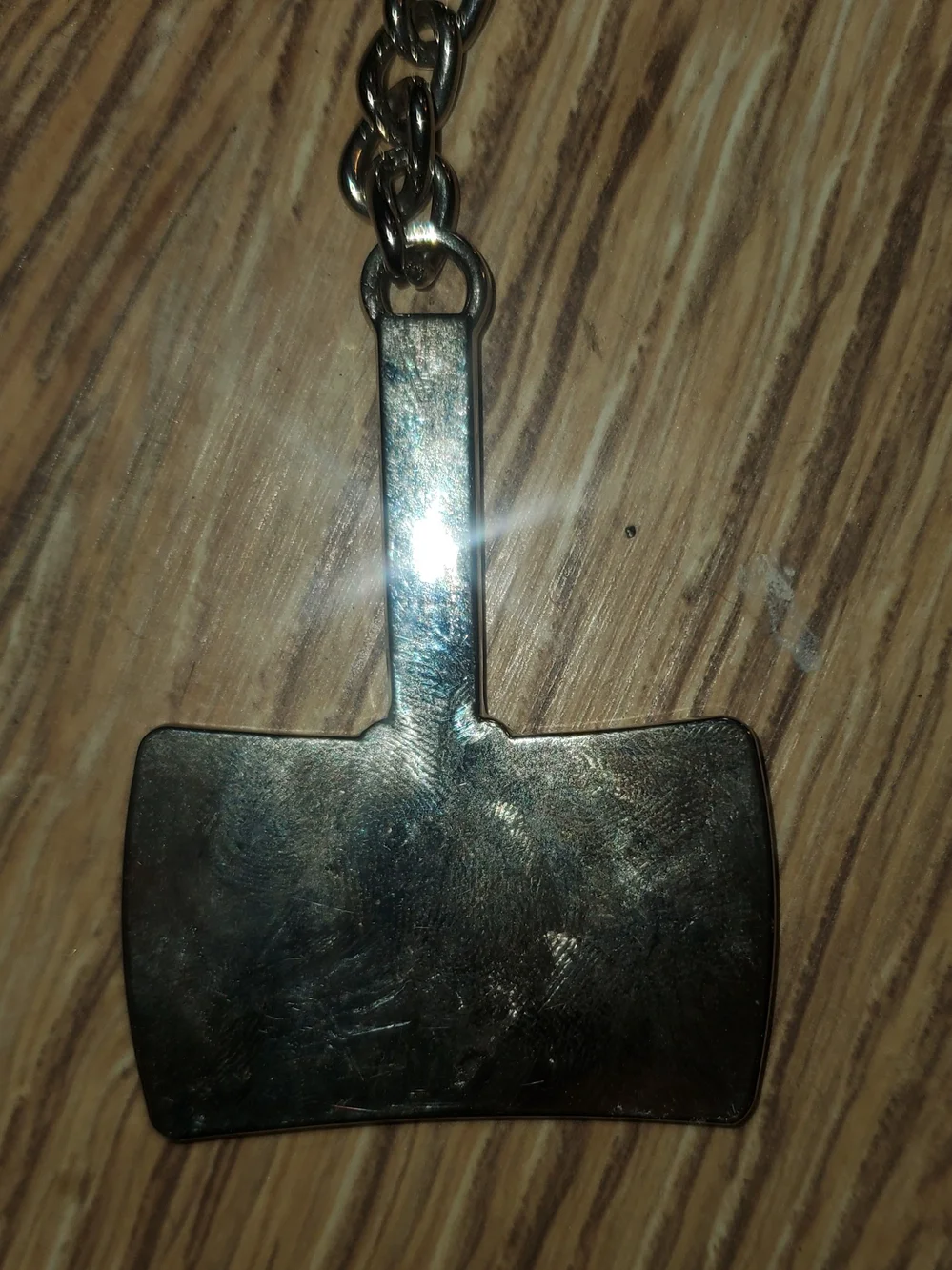 Silver Harley Quinn Hammer  Keychain in Gunmetal